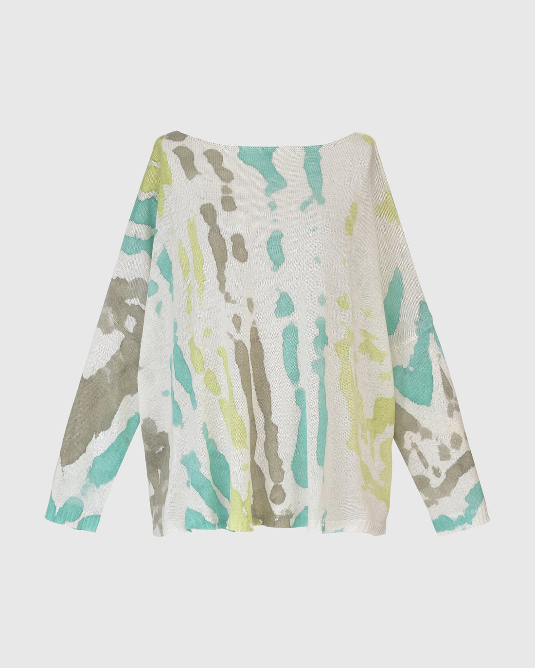 sj204l WATERCOLOR BOXY SWEATER, LAGOON